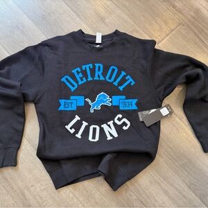 Detroit Lions Men's Black Crewneck Sweatshirt